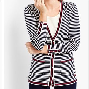 Striped Cardigan. collaboration with Talbots